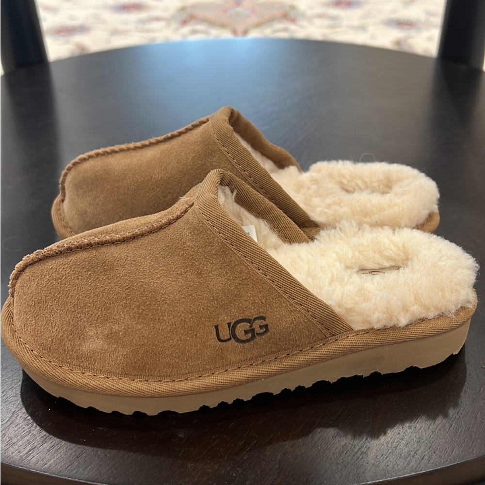 Camel Ugg slippers for kids size 12